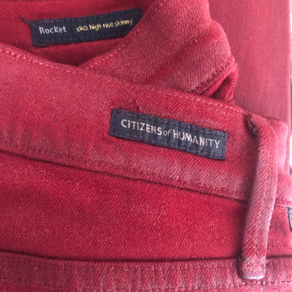 Citizens of Humanity skinny jeans- Red